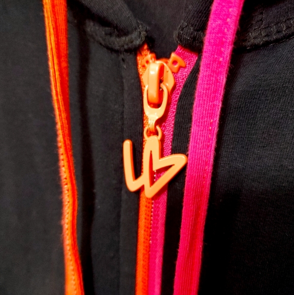 Lane Bryant Neon Pink Orange Stripe Full Zip Hoodie Women's Plus Size 18/20 2X - Picture 5 of 8